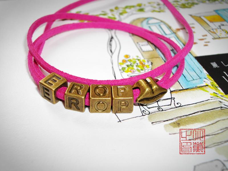 Yamashita Tomohisa Hill P periphery EROP Lips Retro perforation square Letters braceletin the Personalized custom/Design Services/DIY , Custom jewelry , Bracelets custom category - from Buy2taobao.com to provide professional Taobao agent buy service