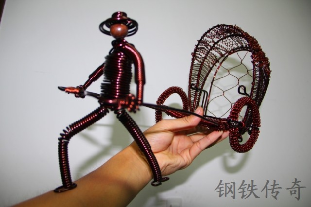 手工编的北京黄包车人力车三轮车 特色工艺品