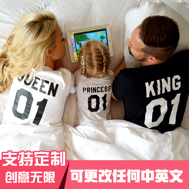創意親子裝T恤夏款母子裝母女裝新款潮 短袖壹家三口裝親子照定制在類目 童裝/嬰兒裝/親子裝, 親子裝/親子時裝中 - 來自Buy2taobao.com提供專業的淘寶代購服務
