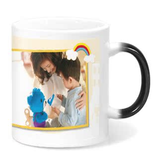 优印象生日礼物个性礼品DIY我爱我家 魔术杯变色杯子定做 优印象生日礼物个性礼品DIY我爱我家 魔术杯变色杯子定做