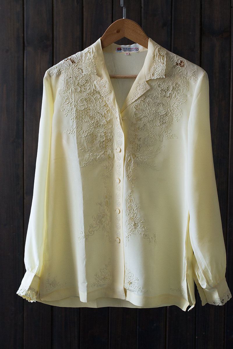 Old Shanghai Lapel Real silk Crepe de chine Refinement Hand embroidery Long-sleeved blousein the Women's clothing/Boutique , Shirt category - from Buy2taobao.com to provide professional Taobao agent buy service
