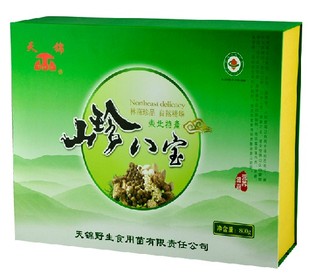  天锦野生食用菌山珍八宝 东北特产精品大礼包800克 蘑菇木耳 干货