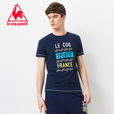 [18夏新品]乐卡克法国公鸡字母印花透气短袖圆领T恤男CB-0123171