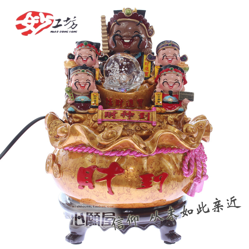 Special Offer Taiwan wonderful Mania Colorful Flowing water Trevi Fountain fountain Q version Mammon Doll Decorationin the Home accessories , Decoration category - from Buy2taobao.com to provide professional Taobao agent buy service