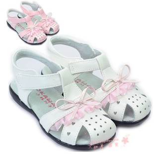  女童凉鞋儿童皮鞋半凉鞋镂空小林川子女童皮鞋公主鞋牛皮韩版