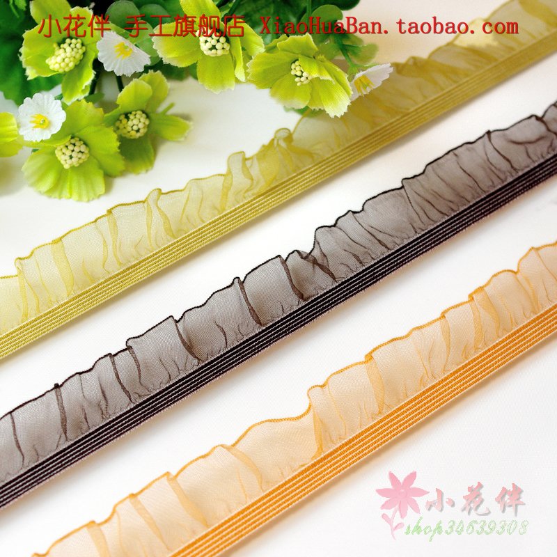 红 绿 咖啡色木耳弹力蕾丝花边褶皱辅料衣边裙边领口袖口装饰c529|msdalam kategori rumah Fabrik, bahan-bahan jahitan DIY, alat dan produk siap, Aksesori jahit DIY/aksesori/aksesori, Lace - dari Buy2taobao.com untuk memberikan perkhidmatan ejen Taobao profesional membeli