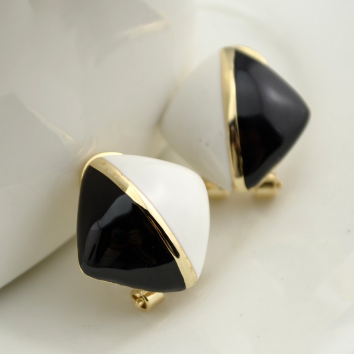 菱形方块耳钉耳饰...