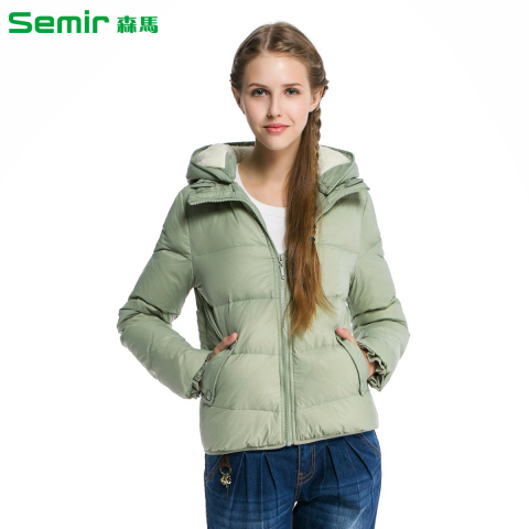 <em>森马女装羽绒服</em> 短款女羽绒服 连帽品牌潮流外