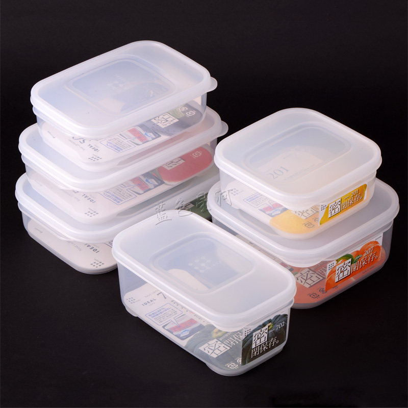 Japanese imports INOMATA Transparent crisper Food storage box Plastic sealed box Refrigerator boxin the Tableware , Fresh container/Fresh Containers , Crisper category - from Buy2taobao.com to provide professional Taobao agent buy service