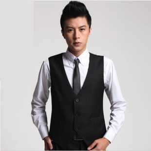  新款正品 男士韩版修身商务休闲免烫西装马甲无袖西服马甲3色