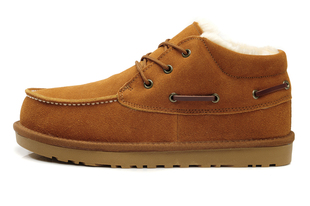  休闲男士棉鞋 男冬季保暖鞋潮流马丁靴男 低筒雪地靴 男靴子真皮