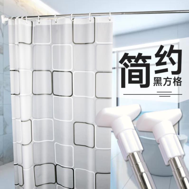 隔间拉大号干湿浴室布帘子防水洗澡间家用挂帘遮丑宿舍挡水免打孔在类目 家庭/个人清洁工具, 卫浴用具/卫浴配件, 浴帘中 - 来自Buy2taobao.com提供专业的淘宝代购服务
