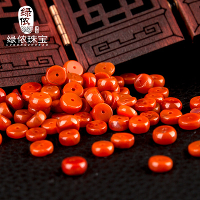 天然凉山南红隔片满色满肉玛瑙垫片手串隔珠散珠金刚星月菩提配件