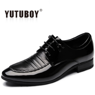  YUTUBOY最新正品英伦韩版时尚真皮头层皮系带舒适男士正装皮鞋
