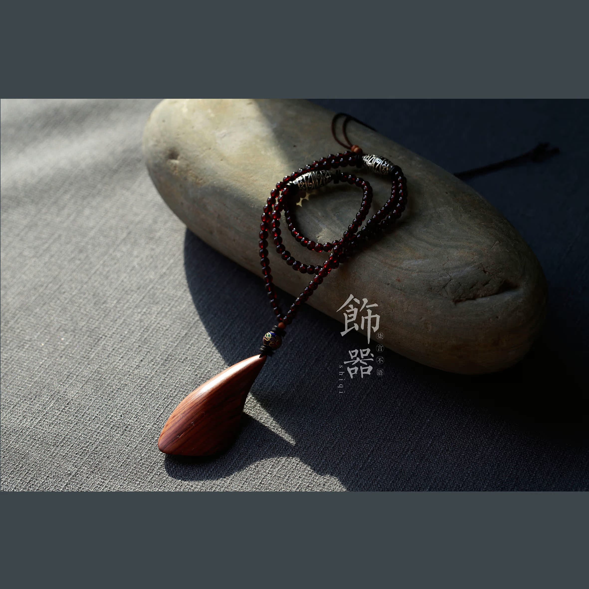 柒言不语 原创手工 海南黄花梨吊坠配玛瑙项链系列 定制款|msdalam kategori Aksesori/Barang Kemas Fesyen, kalung - dari Buy2taobao.com untuk memberikan perkhidmatan ejen Taobao profesional membeli
