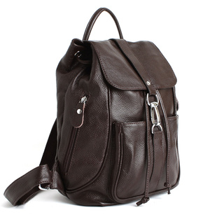  老牛童真皮头层牛皮双肩包女士韩版潮流时尚背包学院风学生书包