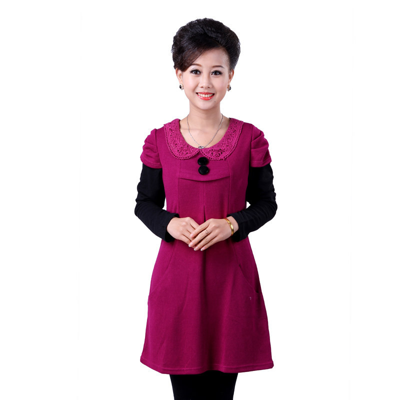 2013时尚<em>韩版</em>中年<em>女士秋装</em>连衣裙 妈妈裙 休闲