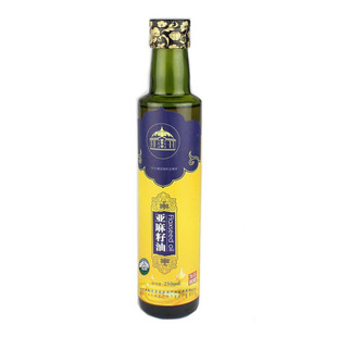  蒙草堂冷冻脱蜡冷榨亚麻籽油 玻璃瓶250ml 亚麻酸含量60%买三送一