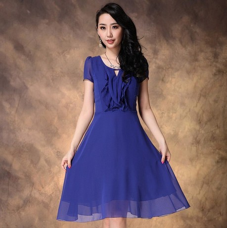 2014夏季新款女装连衣裙修身显瘦气质中年大