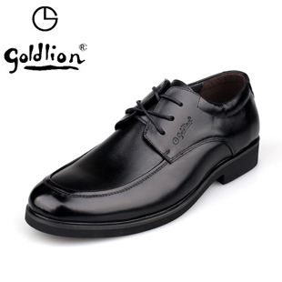  正品金利来男鞋 头层牛皮鞋正装休闲皮鞋圆头系带软面皮男鞋