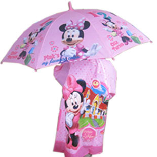  韩国外贸儿童雨衣女童米妮雨披小童宝宝雨具加厚可配雨鞋雨伞套装