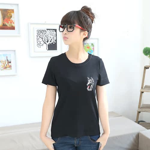 韩版修身女士短袖T恤...