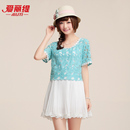 爱丽缇AILITI 2013夏装新品女装甜美淑女圆领蕾丝拼接雪纺连衣裙 爱丽缇AILITI 2013夏装新品女装甜美淑女圆领蕾丝拼接雪纺连衣裙