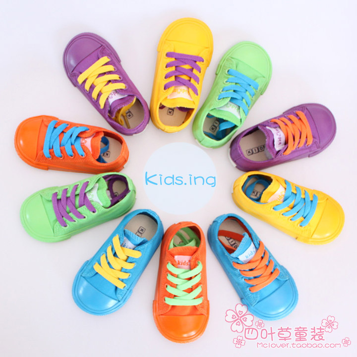 kidsing Children canvas shoes Colored shoelacesin the Shoes/Baby Shoes/Parent-child shoes , Canvas shoes category - from Buy2taobao.com to provide professional Taobao agent buy service