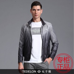  TEDELON/太子龙时尚休闲渐变立领涤纶薄款直筒型夹克TL11JK029