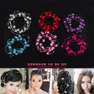  百搭新娘头饰 满天星珍珠链 新娘头饰发饰头花结婚配饰韩式新娘