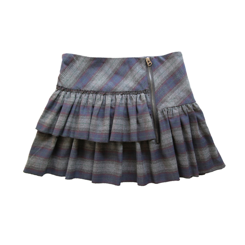 格纹百褶裙格子短裙...