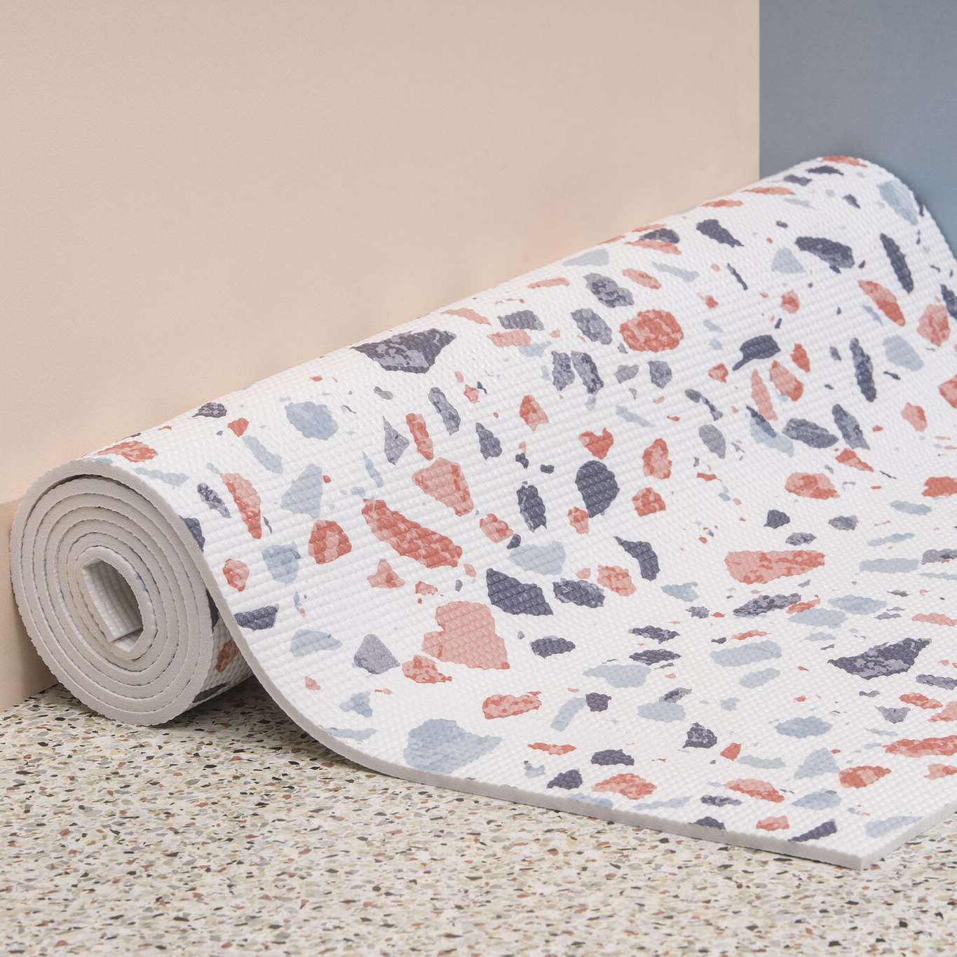 Spain imports doiy Simplicity Color Terrazzo decorative pattern Yoga Mat non-slip Fitness Mat Play cushion carpetin the Home Fabric , Cushion/Cushion/Sofa cushion , Futon category - from Buy2taobao.com to provide professional Taobao agent buy service