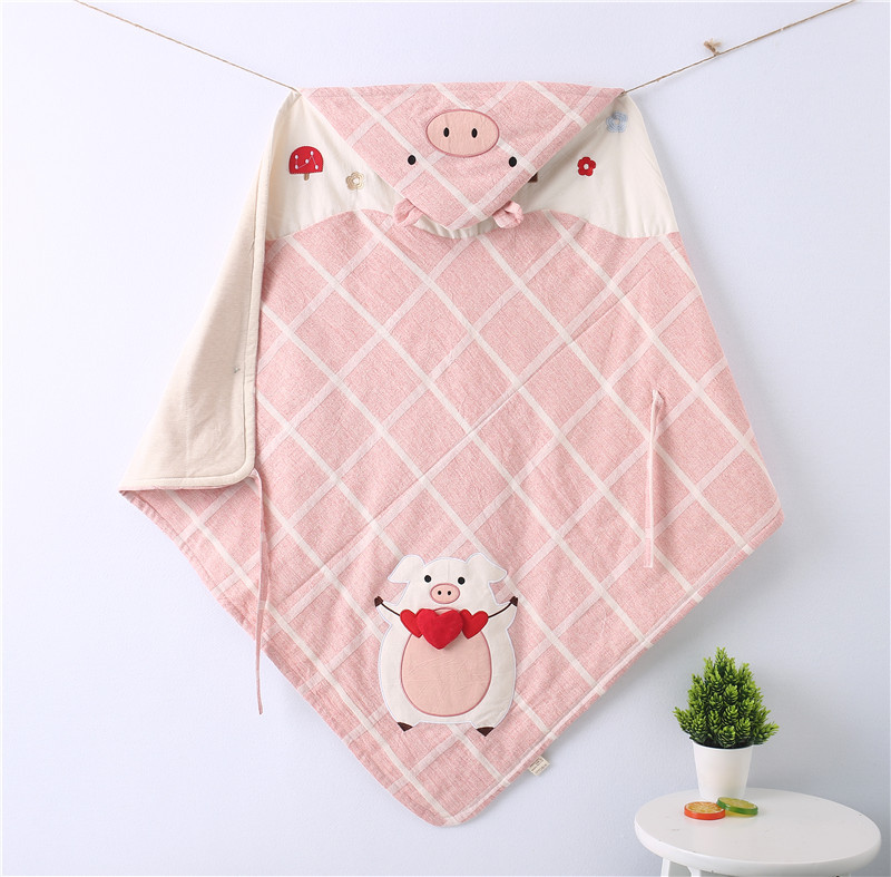 春季幸运猪抱被 彩棉卡通棉麻抱毯 90*90cm|msdalam kategori lampin/Xihu/makan/push pelarik, beg tidur/Mat/bantal/Bedding, Memegang bayi/Selimut - dari Buy2taobao.com untuk memberikan perkhidmatan ejen Taobao profesional membeli