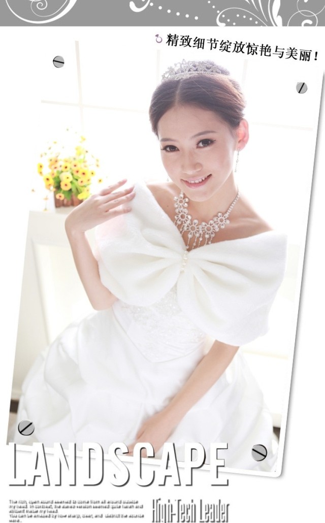热卖正品月下相恋韩版冬季春秋毛线　丝巾 婚纱 白色 小披肩 礼服
