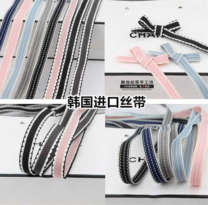 韩国进口丝带布带DIY韩版发饰材料 手工发夹配件1cm宽牛仔/花边带在类目 居家布艺, 缝纫DIY材料、工具及成品, 缝纫DIY配件/辅料/配饰, 丝带/绸带/布带中 - 来自Buy2taobao.com提供专业的淘宝代购服务