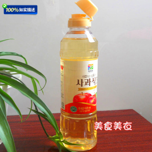  美食美衣 韩国清景园100%纯苹果醋500ml 寿司醋 兑水饮用可美容~