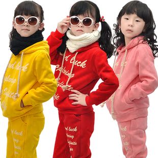 【VIP专享】童装春装 儿童运动套装 中大童套头卫衣女童套装