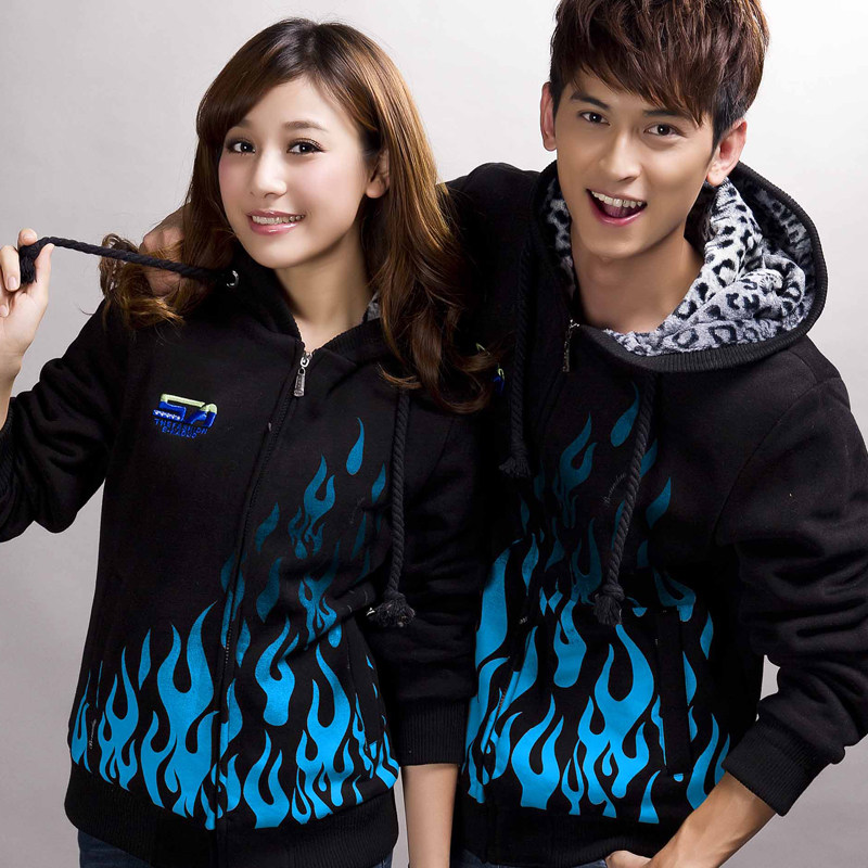 冬季新款 情侣装秋冬装外套 韩版情侣<em>卫衣</em> <em>加厚</em>