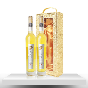  酒巢新品 加拿大进口冰酒 云惜晚收冰甜白葡萄酒组合 奢华礼盒装