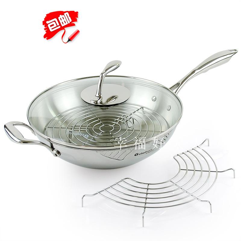 new pattern Tupperware Stainless steel three layers Wok 4200ML Stainless steel Frying pan non-stick cookware Lampblack recommendin the Kitchen/Cooking utensils , Cooking utensils , Cookware/Pot/Kettle , Wok category - from Buy2taobao.com to provide professional Taobao agent buy service
