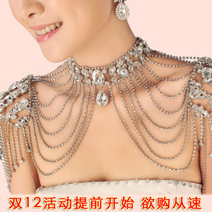  欧美新娘肩链结婚饰品水钻肩带 婚纱项链钻石水晶蕾丝肩饰配饰