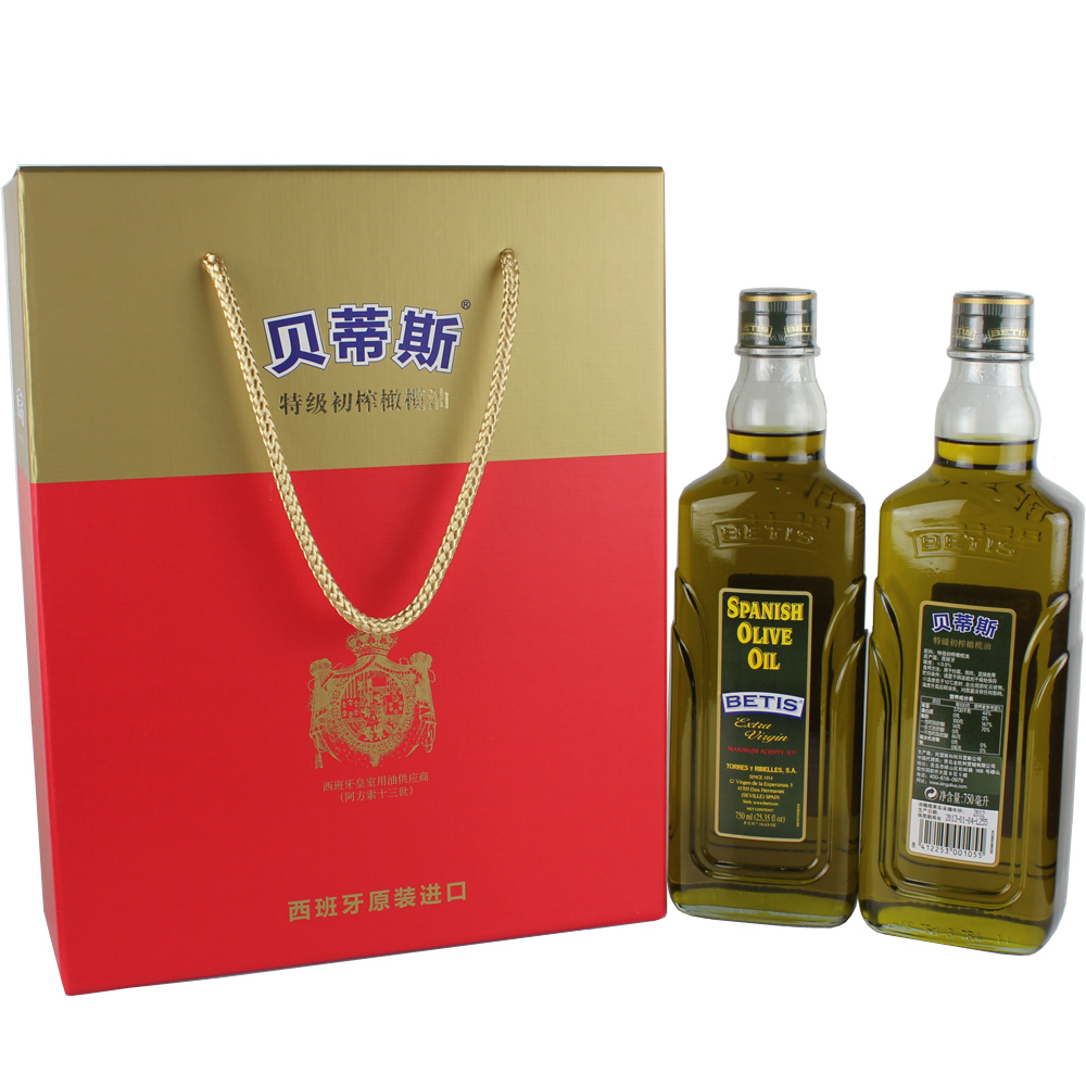 2013年9月 贝蒂斯橄榄油礼盒750ml*2 特级初榨 西班牙橄榄油特价