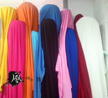 弹力水晶麻布料 素色针织面料 T恤女裙子裤子