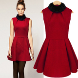 淘宝聚划算购物红色5折2012秋冬新款玫红色双