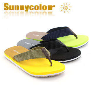  sunnycolor男款士顶级版渐变人字拖鞋沙滩鞋夏季防滑夹脚拖凉拖鞋