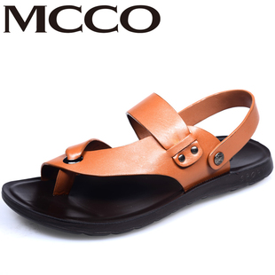  MCCO包邮潮流日常休闲男沙滩鞋真皮凉鞋新款正品特价夹趾韩版