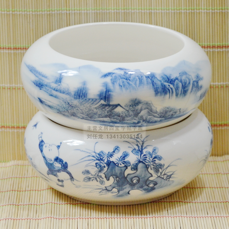 Orthodox school Jiangxi Province Jingdezhen ceramics Boutique writing brush Calligraphy Four Treasures Study Supplies Light blue Brush washingin the Electronic Dictionary/Electronic paper book/Stationery , Painting tools/Painted wood/Calligraphy Supplies , Four Treasures category - from Buy2taobao.com to provide professional Taobao agent buy service