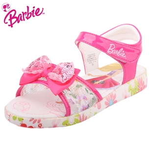  芭比童鞋女童凉鞋正品夏季新款防滑魔术贴韩版公主鞋凉鞋