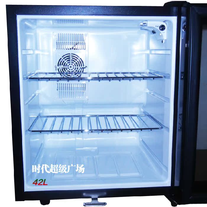 富信BC-46A半导体玻璃门冰箱带锁电子客房冰