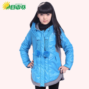  童装女童冬装新款儿童棉衣棉服中长款棉袄大童加厚韩版外套女